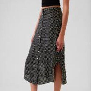 GAP Crepe Handkerchief Hem Midi Skirt  NWT